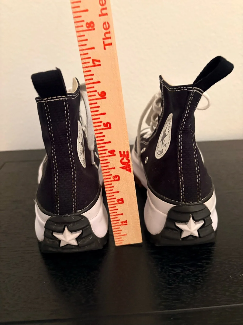 Converse Run Star Hike Black Chunky Platform High Top Sneakers Womens 6.5 - Picture 11 of 13